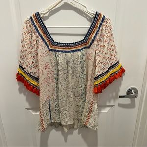 Anthropologie embroidered blouse